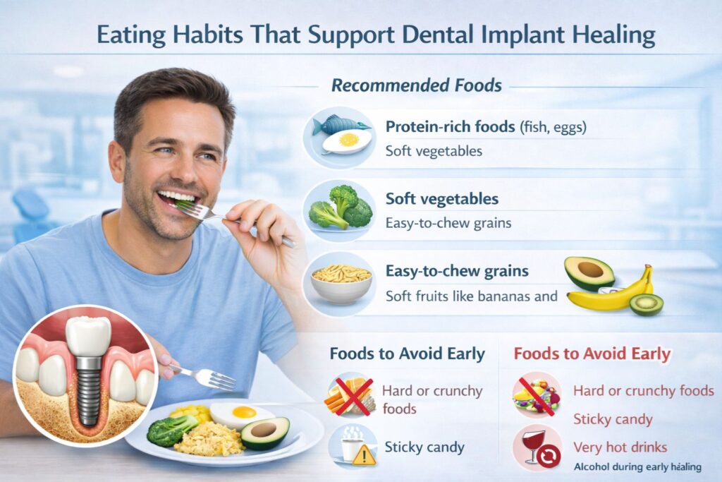 eating habits support implant healing