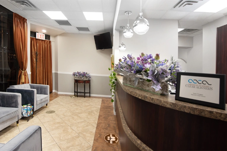 waiting area in signature smile general and cosmetic dentistry