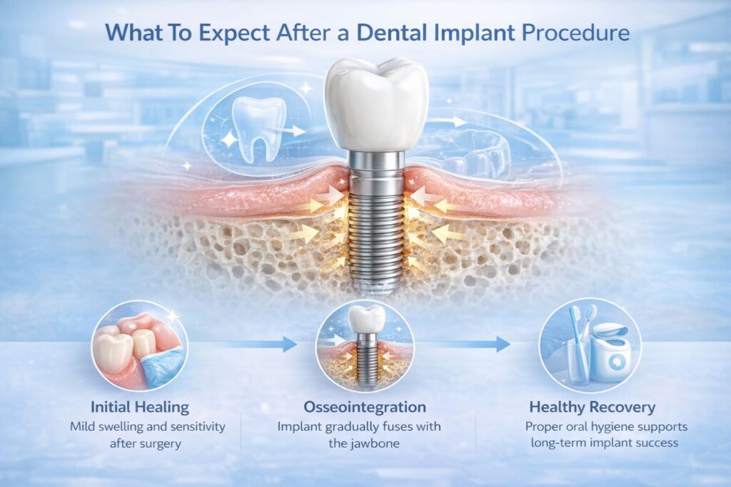 what to expect after a dental implant procedure