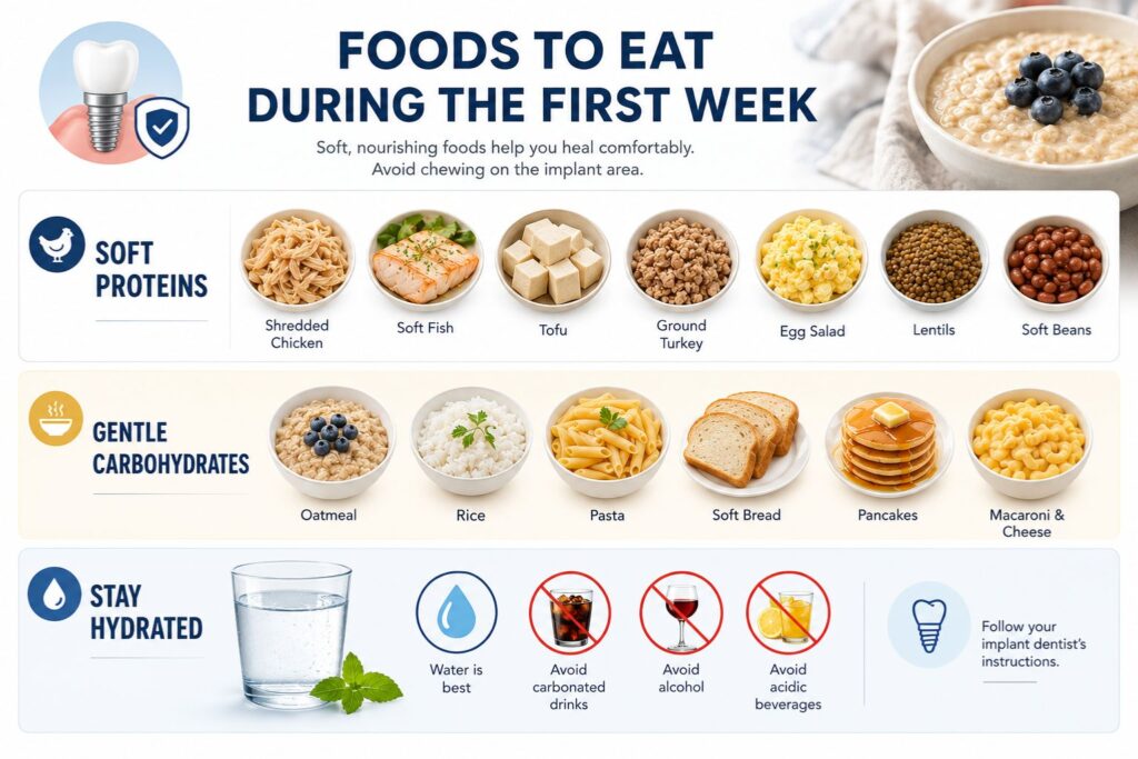 foods to eat during the first week after dental implants